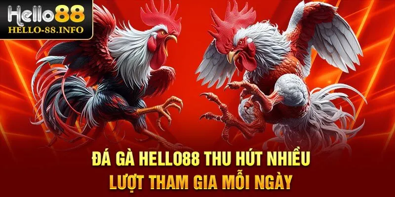 Đá gà Hello88 thu hút nhiều lượt tham gia mỗi ngày