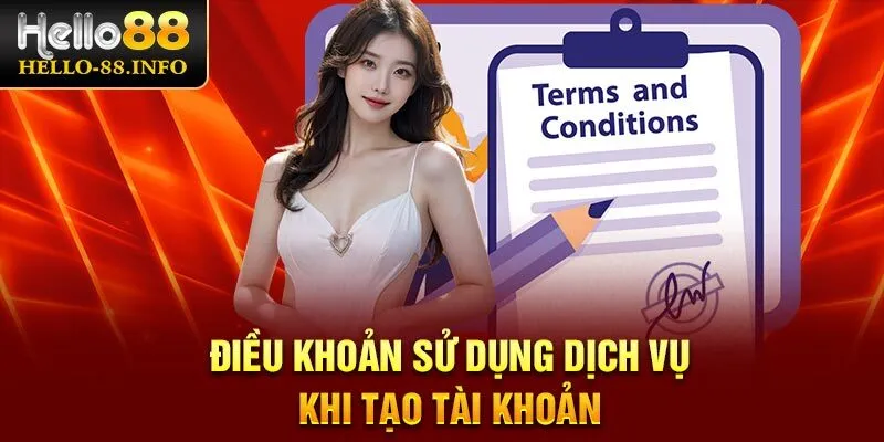 Điều khoản sử dụng dịch vụ khi tạo tài khoản