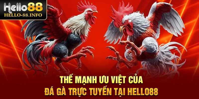 Thế mạnh ưu việt của đá gà trực tuyến tại Hello88